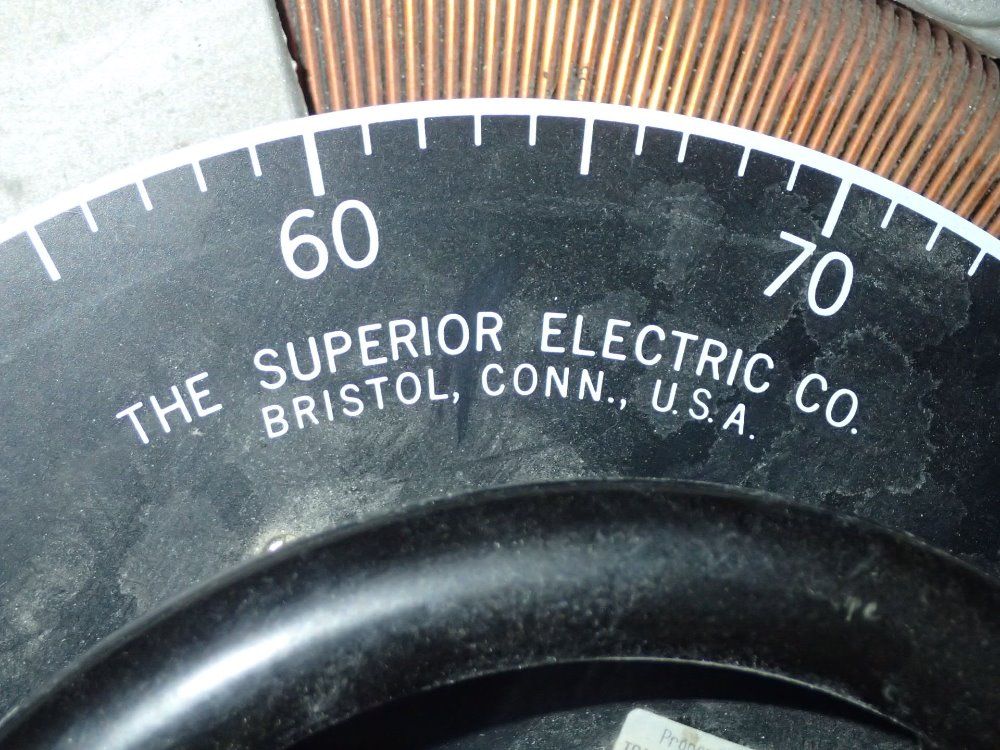 The Superior Electric Co. Variable Autotransformer