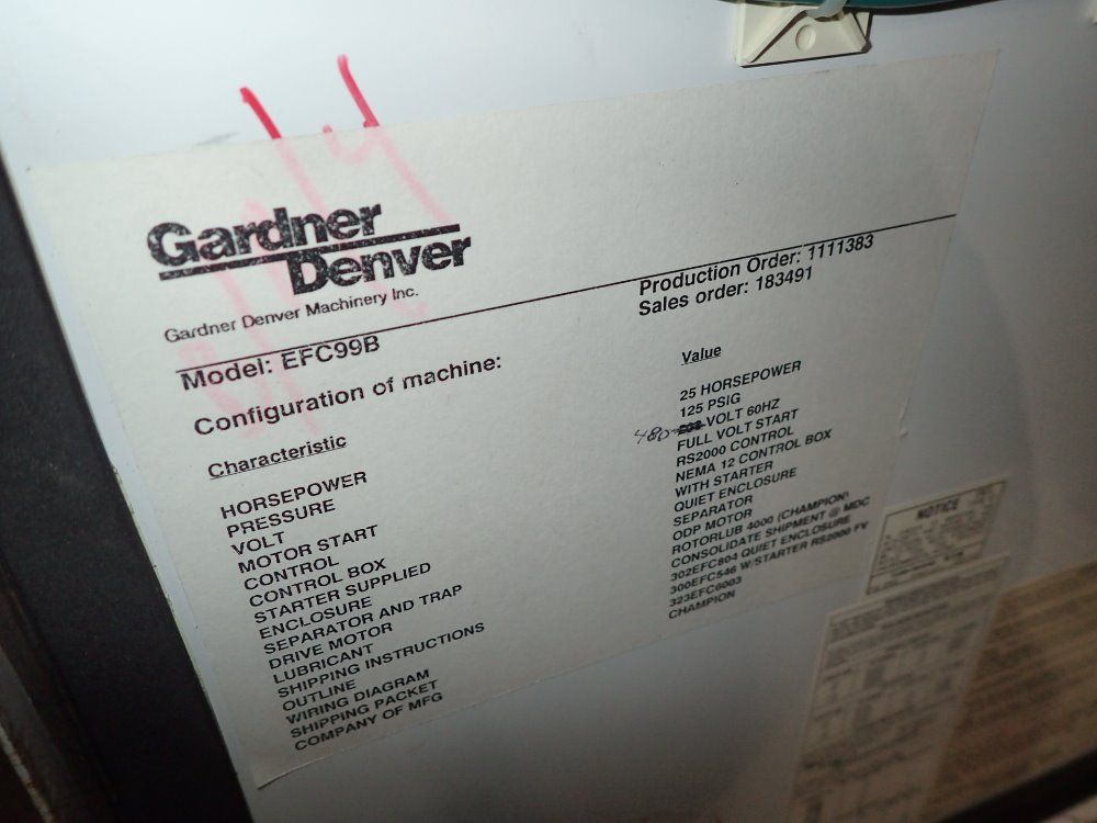 Gardner Denver/champion Air Compressor