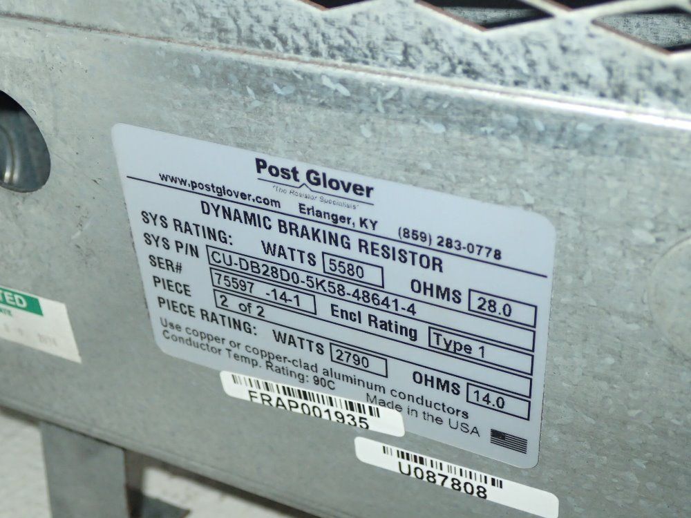 Post Glover Dynamic Braking Resistor