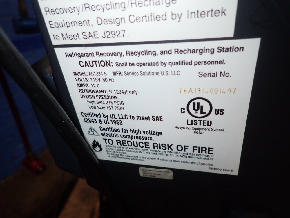 Robinair Refrigerant Recovery, Recycling, Recharge System