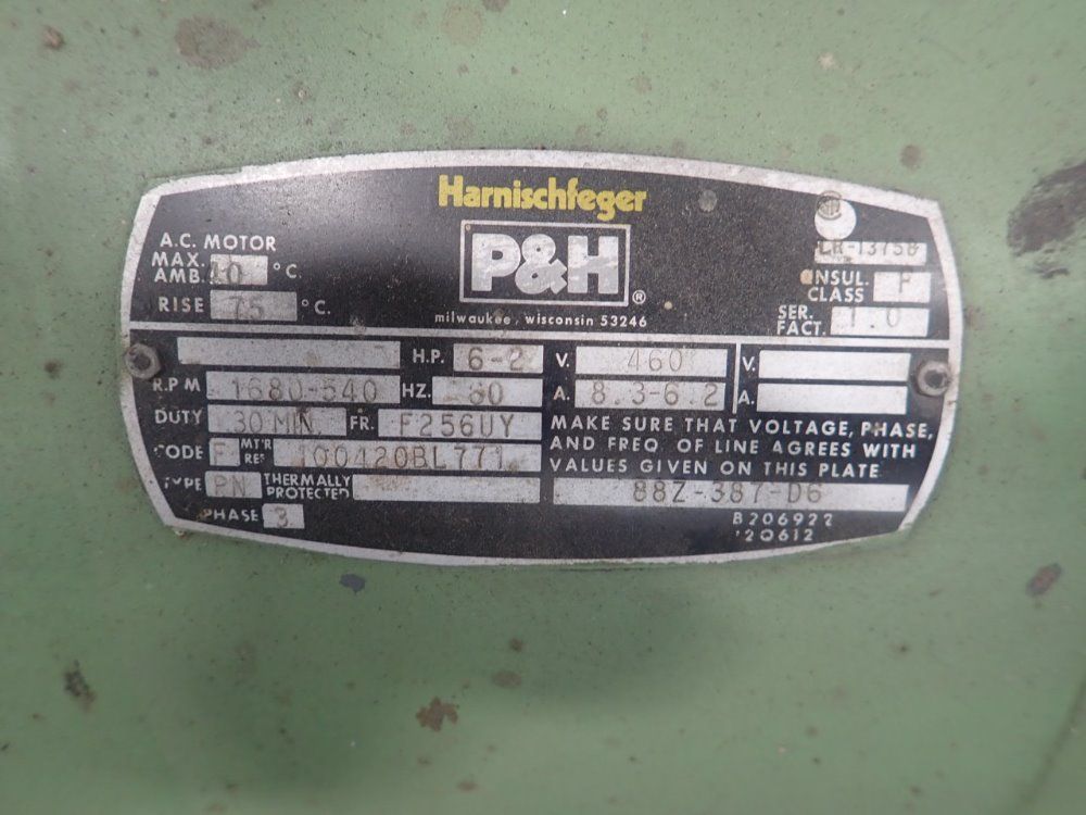 Harnishfeger / P & H Electric Cable Hoist W/ Power Trolley