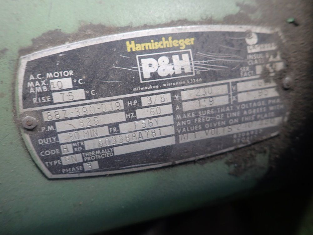 Harnishfeger / P & H Electric Cable Hoist W/ Power Trolley