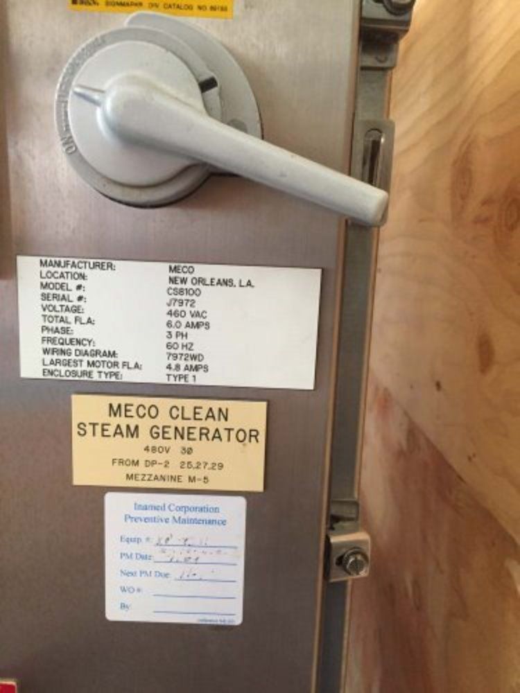 Meco 8000 Lbs/hour Pure Steam Generator - Cs8100