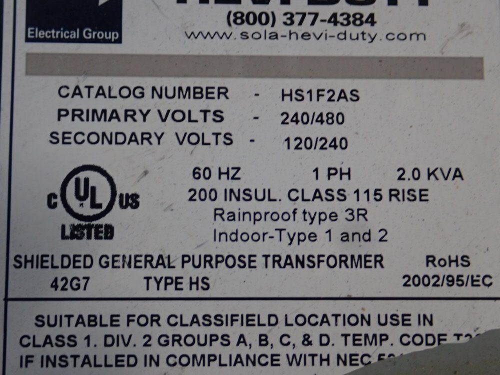 Hevi Duty Transformer