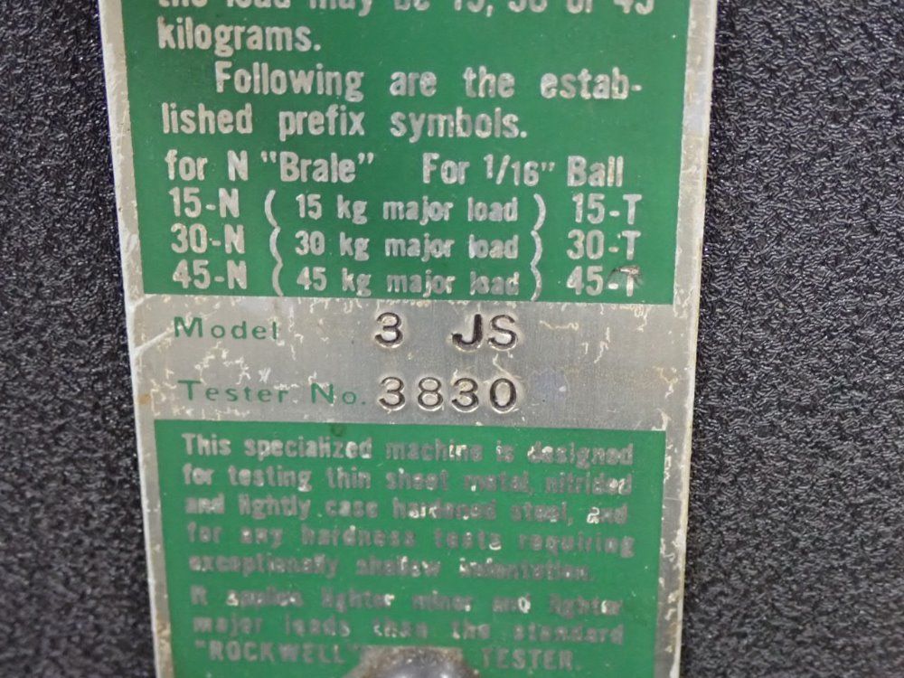 Rockwell / Wilson Hardness Tester