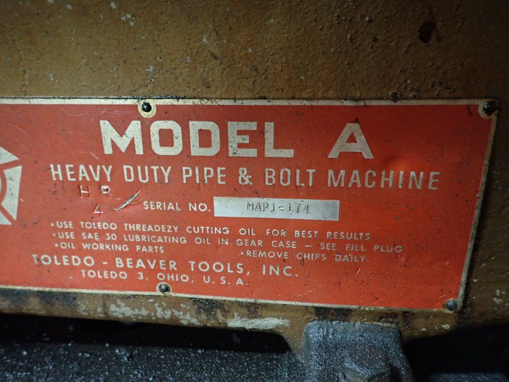 Toledo-beaver Tools Pipe Threader