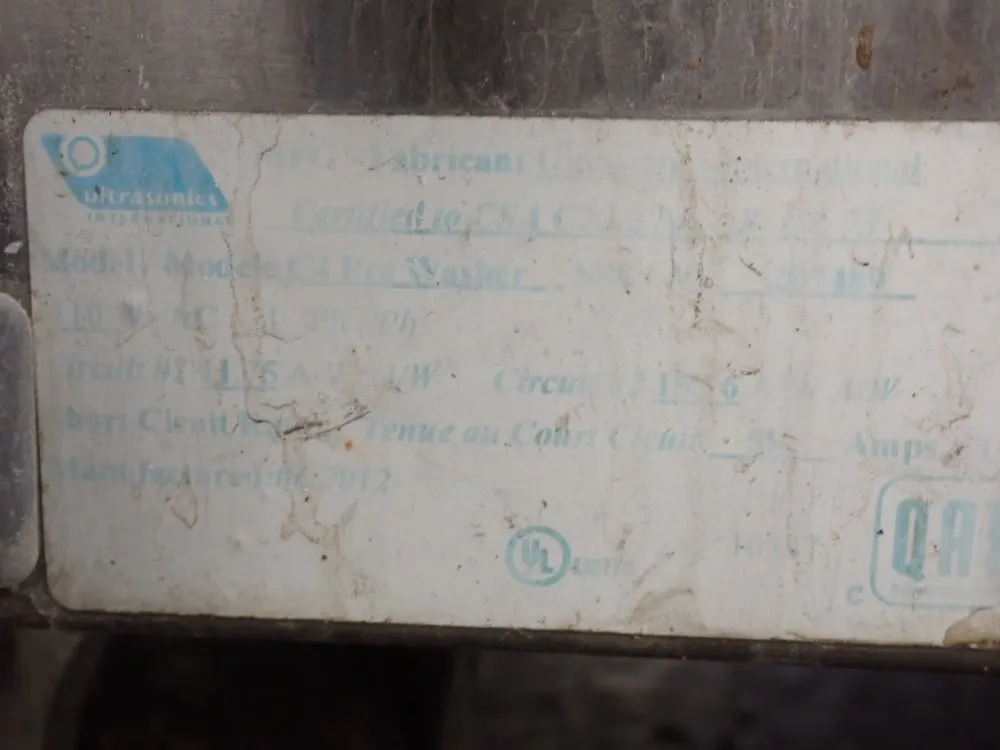 Ultrasonics International/fireline Systems 22" X 32" X 16" Sonic Pro/c4 Cleaning Line - Sonic Pro/c4