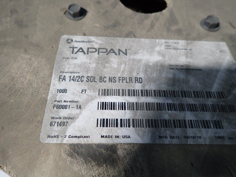 Tappan Fire Alarm Cable