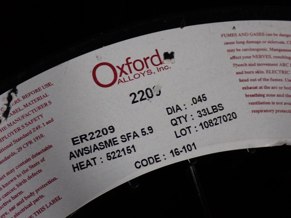 Oxford Alloys/esab Welding Wire