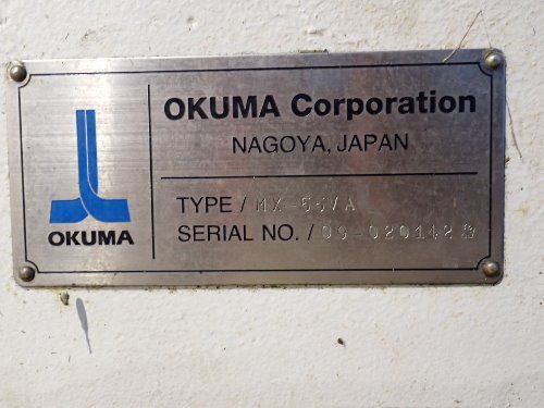 Okuma 22" X 51" Table Mx-5sva Cnc Vmc - Mx-5sva