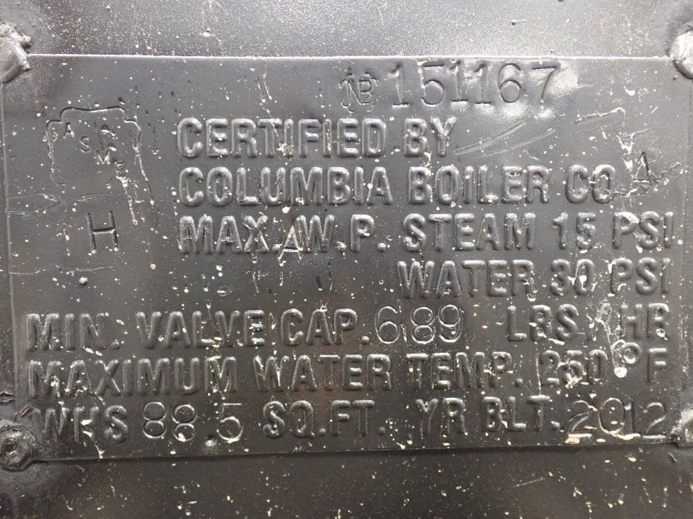 Columbia 840,000 Btu Mph-20 Boiler - Mph-20