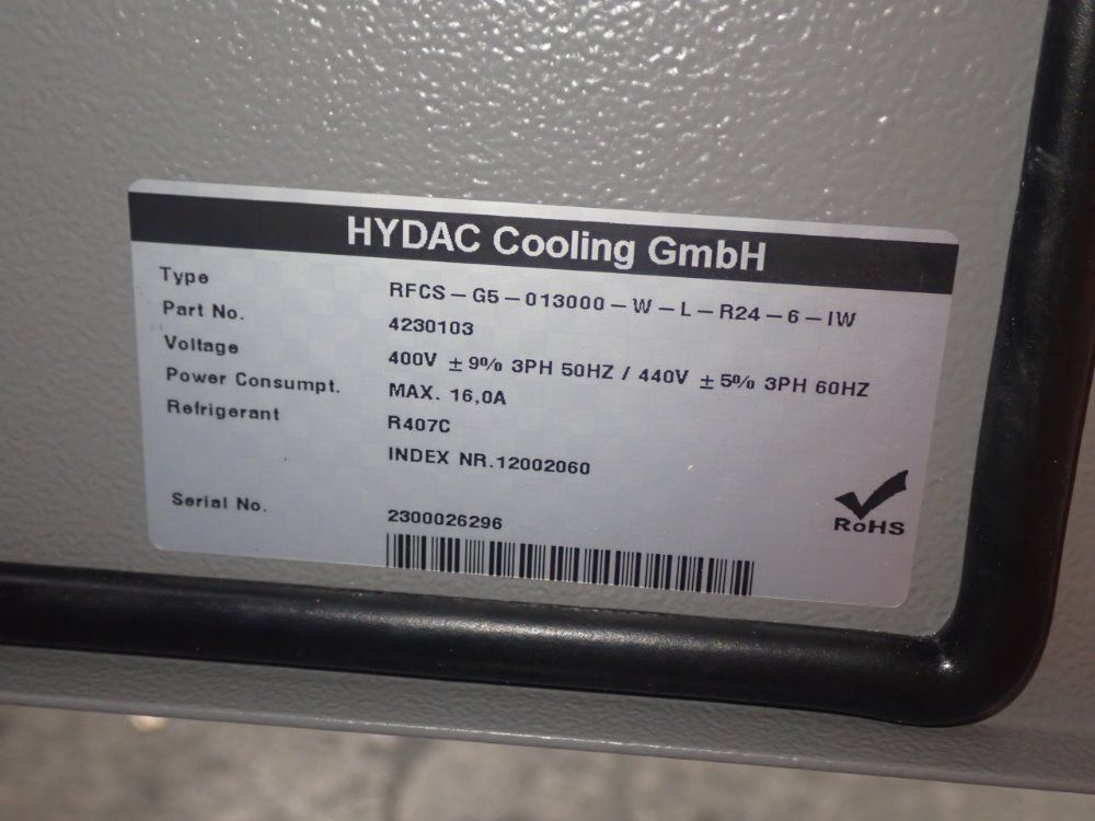Hydac Rfcs-g5-013000-w-l-r24-6-iw Chiller - Rfcs-gs-013000-w-l-r24-6-iw