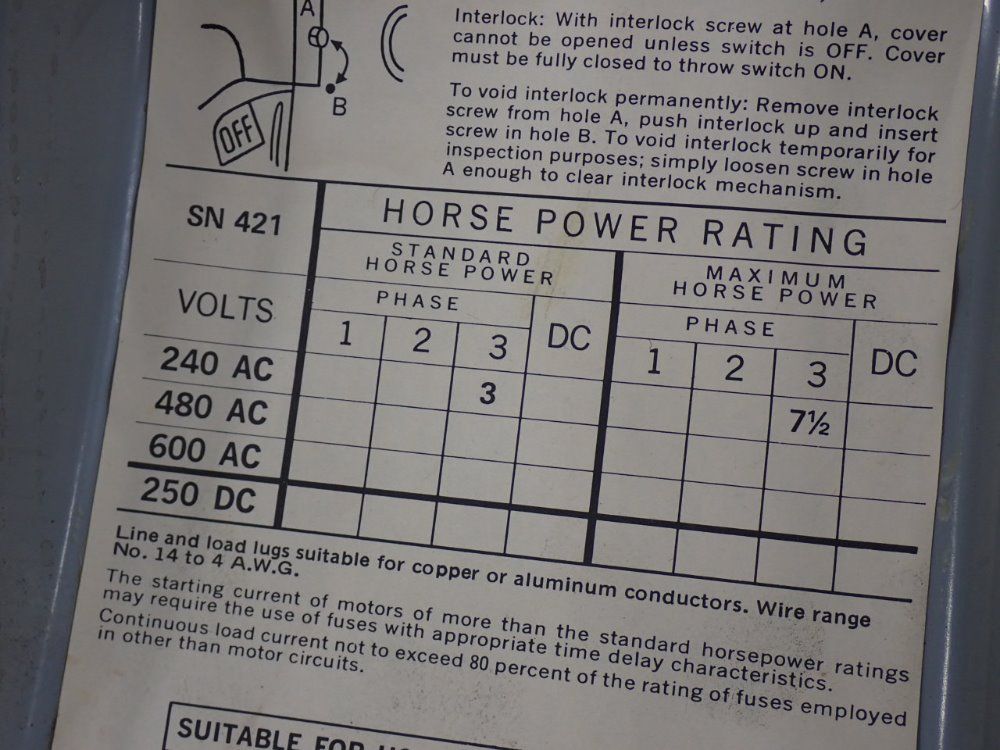 Gould/ite Fusible Disconnect
