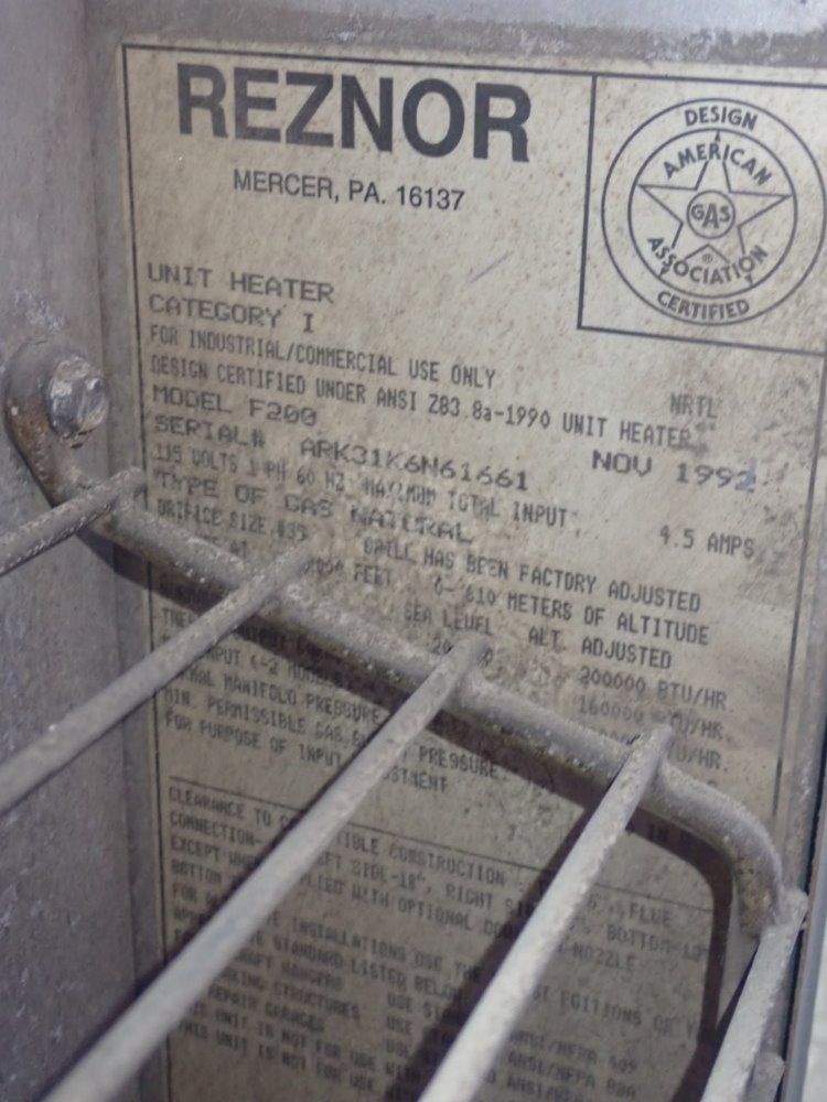 Reznor Natural Gas Heater