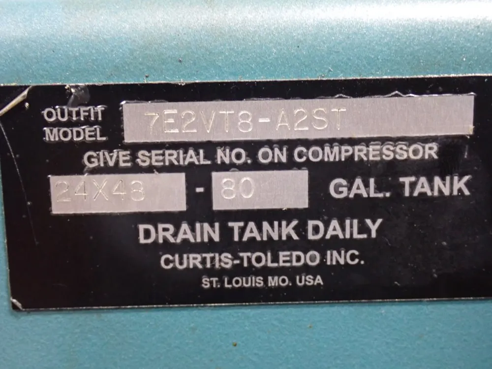 Challenge Air 10 Hp 7e2vt8-a2st/e-57a Air Comoressor - 7e2vt8-a2st/e-57a