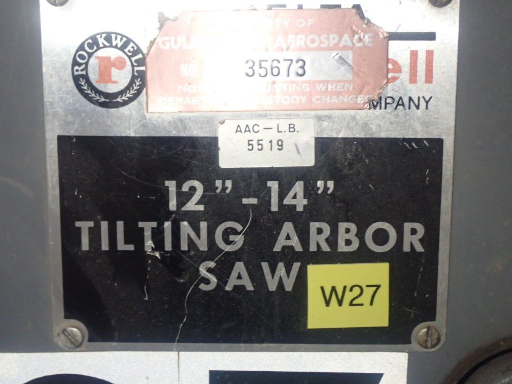 Delta/rockwell Tilting Arbor Saw