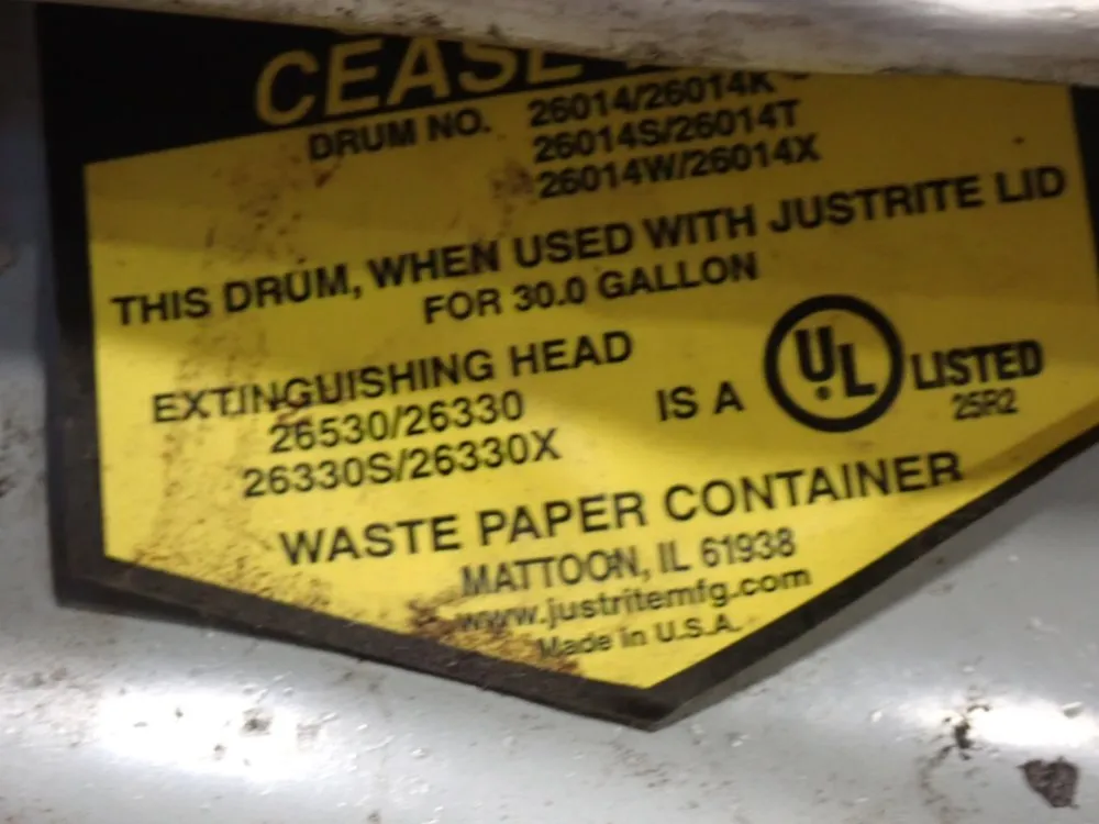 Justrite Waste Paper Container