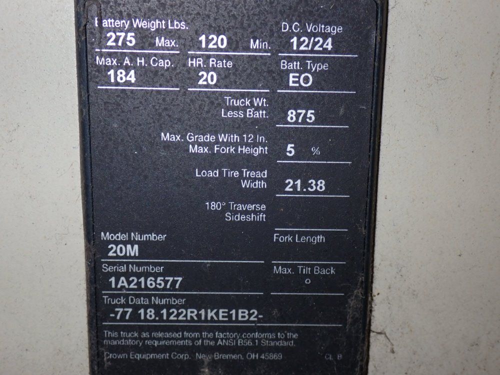 Crown Electric Walkbehind Forklift