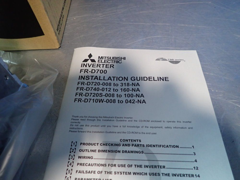 Mitsubishi Electrical Fr-d740-080-w1 Inverter Drive - Fr-d740-080-w1