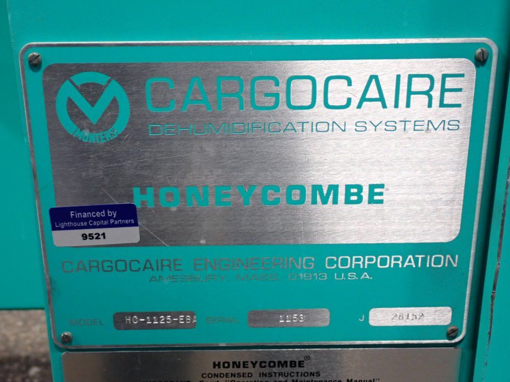 Cargocaire Honeycomb/hc-125-eba Dehumidifier - Honeycomb/hc-125-eba