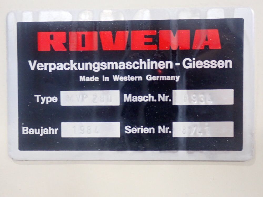 Rovema Mvp280 Vertical Form Fill Seal Machine - Mvp280