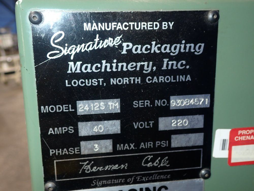 Signature Packaging Machinery 24 X 12 X 40" Tunnel 2412stm Heat Shrink Tunnel - 2412stm