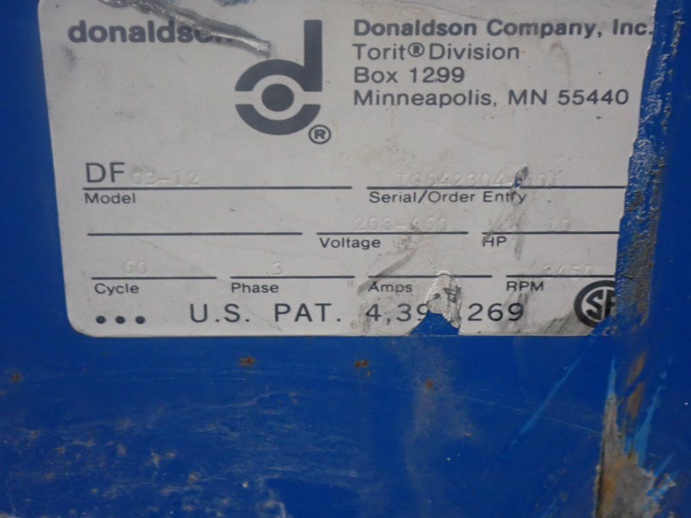 Donaldson 10hp Dust Collector - Df03-12