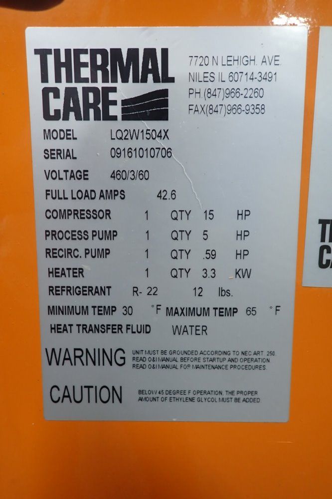 Thermal Care 15 Hp Accu-chiller - Lq2w1504x
