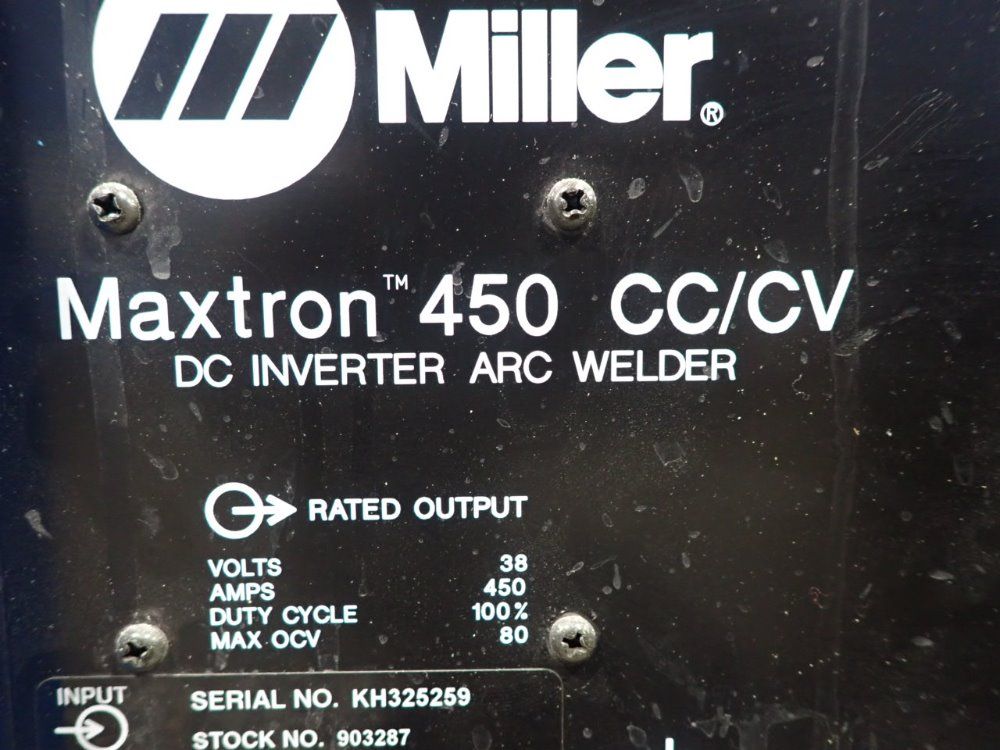 Milller Milller Maxtron 450 Cccv Dc Inverter Arc Welder