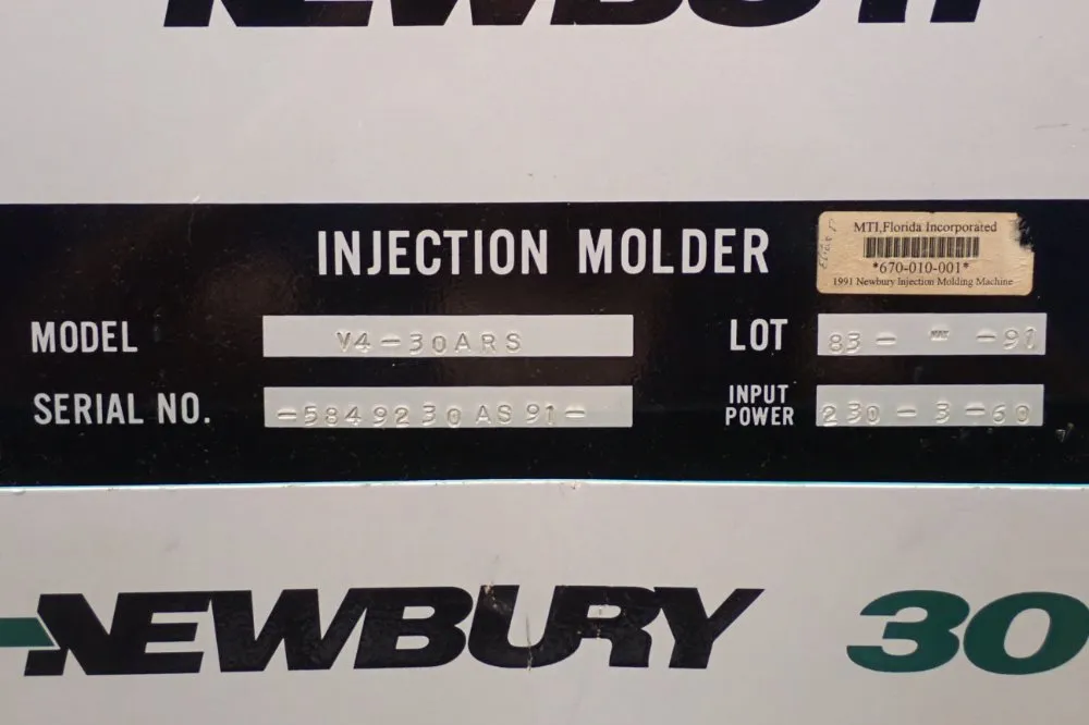 Newbury 30ton/60a 30 Ton Injection Molder - V4-30ars