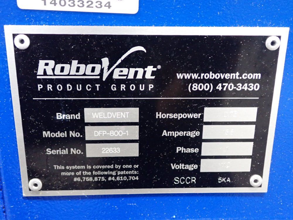 Robovent Dfp-800-1 Dust Collector - Dfp-800-1