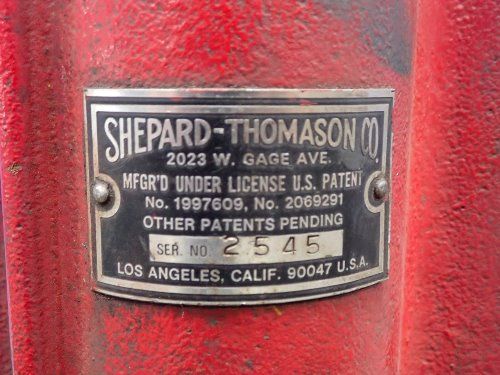 Shepard Thomas Co. Brake Shoe Rivet Machine - 75-n.s