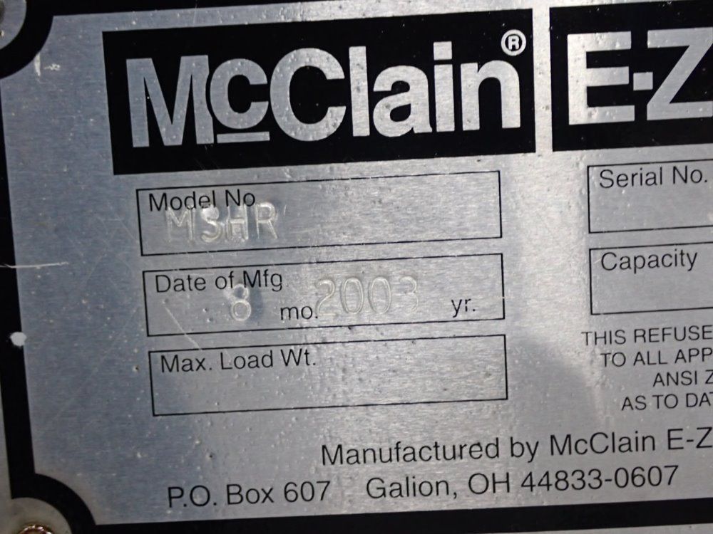 Mcclain E-z Pack 1/3 Yd Mshr Compactor - Mshr