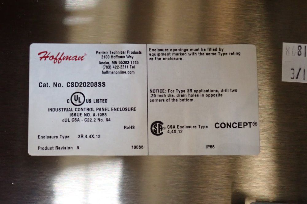 Hoffman 20x19x8 Concept Wall-mount Enclosure - Csd20208