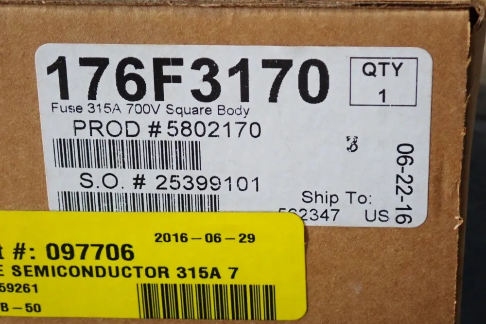 Bussman 315a Fuse Semi Conducter - 5802170
