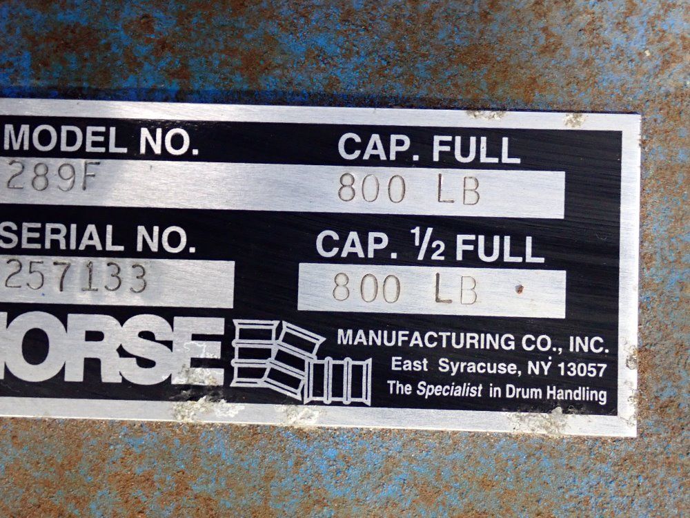 Morse 800 Lbs Fork Mounted Drum Stacker - 289f