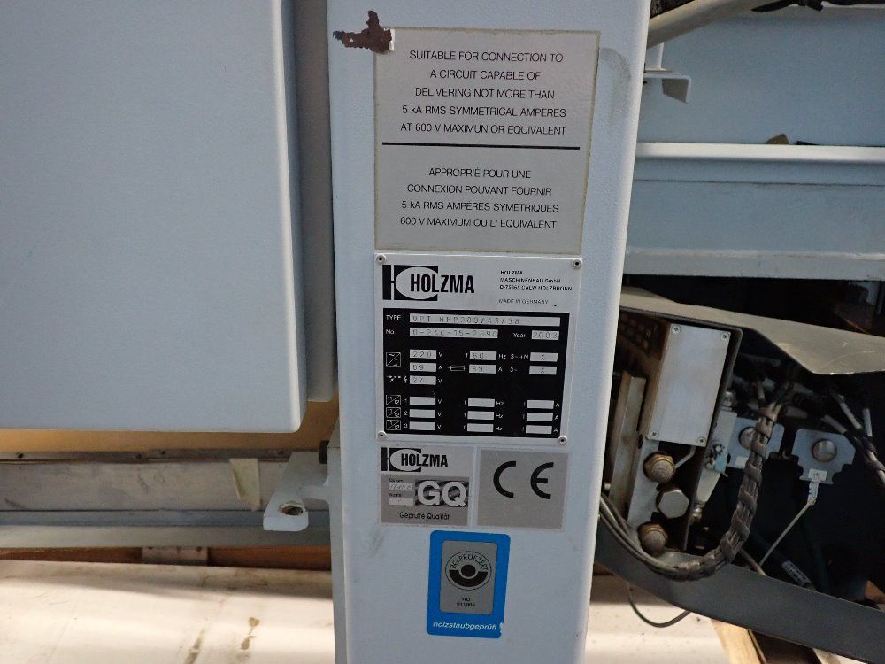 Holzma 150" Cutting Length Panel Saw - Opt Hpp380/43/38