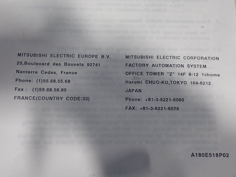 Mitsubishi Sewing Machine