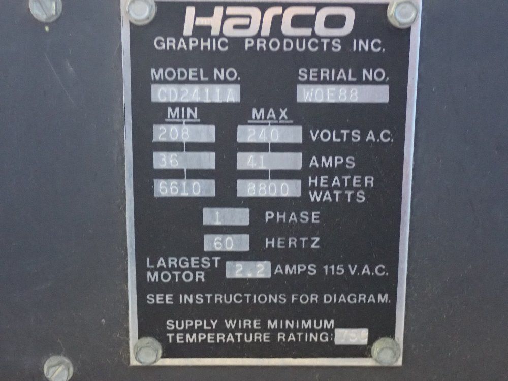 Harco 135"x24" Conveyor Dryer - Cd-2411a