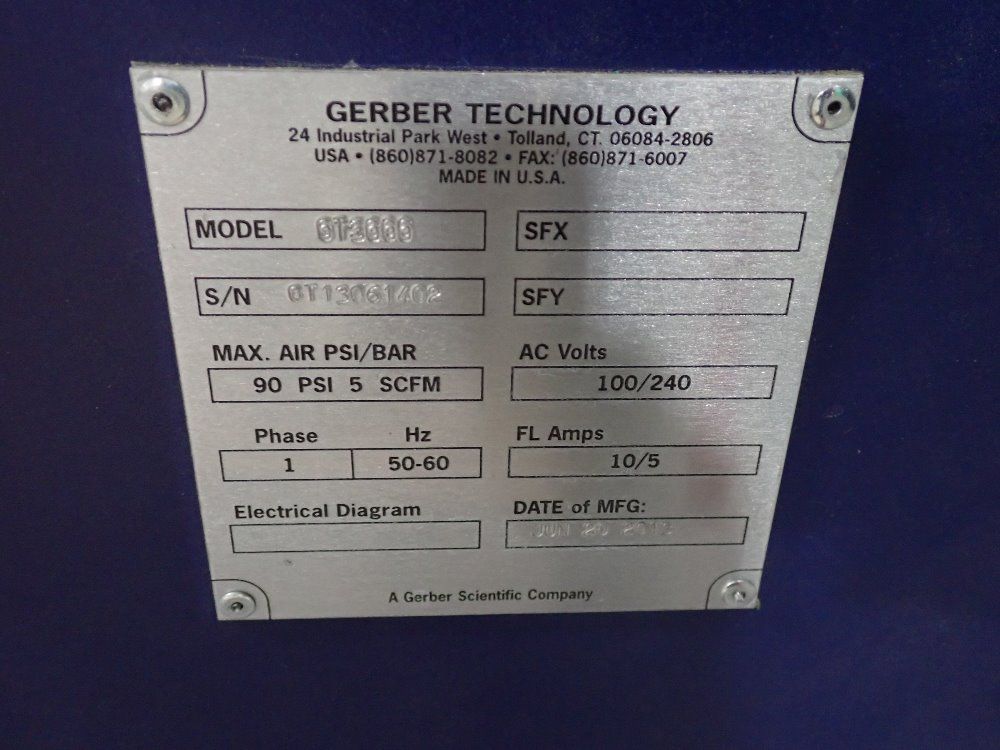 Gerber 5 Scfm Digital Sample Maker - Gt3000