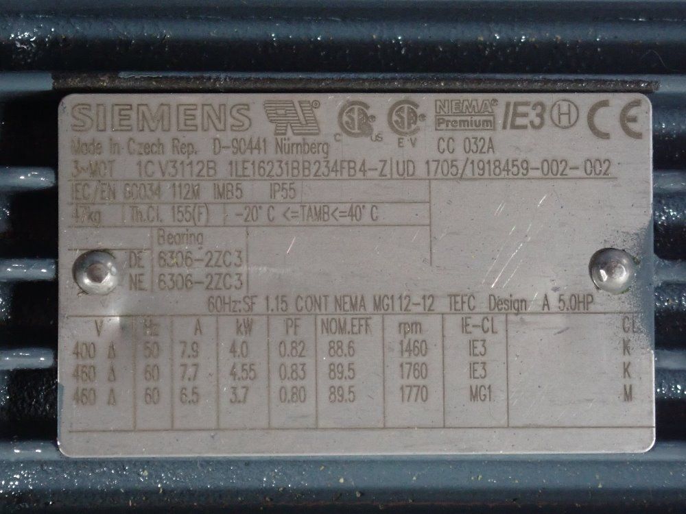 Siemens 4 Kw Motor