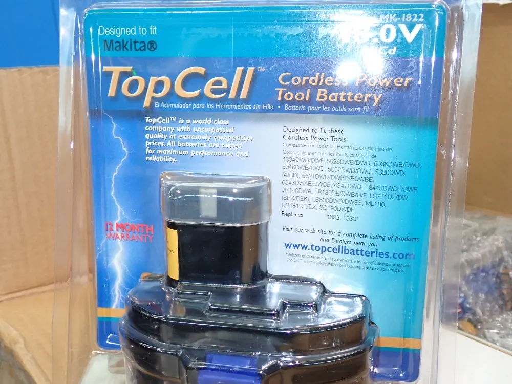 Top Cell 18 V Cordless Tool Batteries - Mk-1822