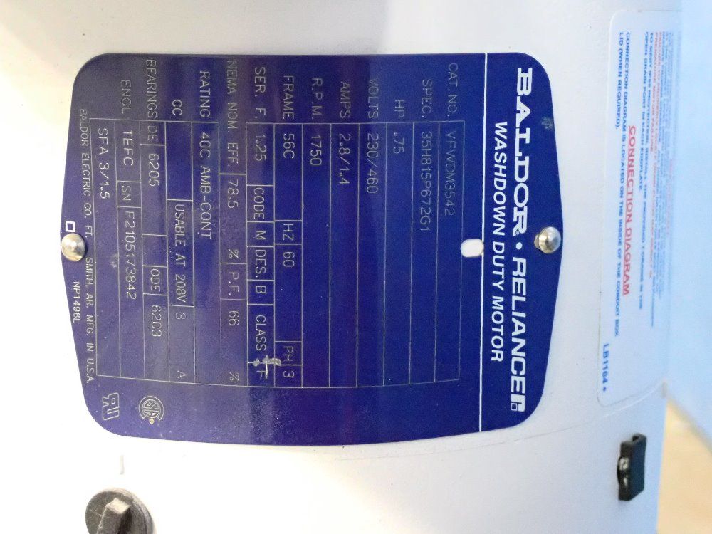 Delkor 24"wx22"l Conveyor With Motor