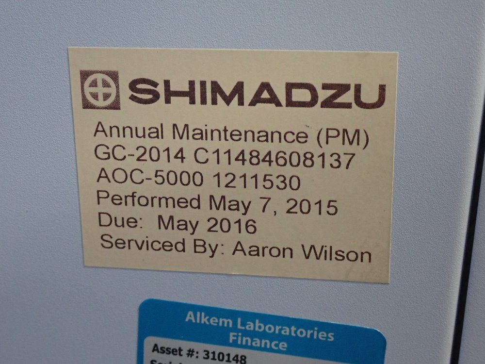 Shimadzu Gas Chromatograph - Gc-2014