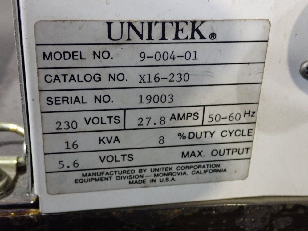 Unitek 16 Kva Welding Transformer - 9-004-01