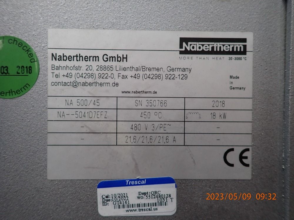 Nabertherm Convection Chamber Furnace