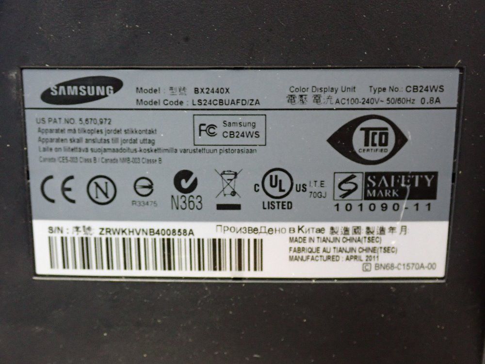Samsung Display Screen - Bx2440x