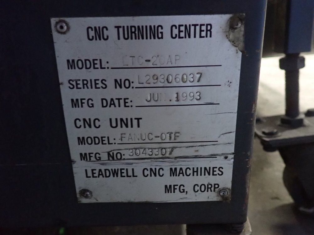 Leadwell Cnc Lathe - Ltc-20ap