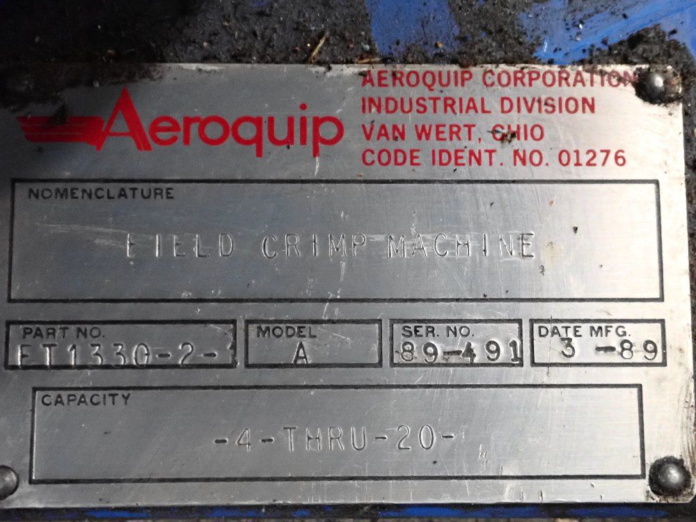 Aeroquip Field Crimp Machine - A