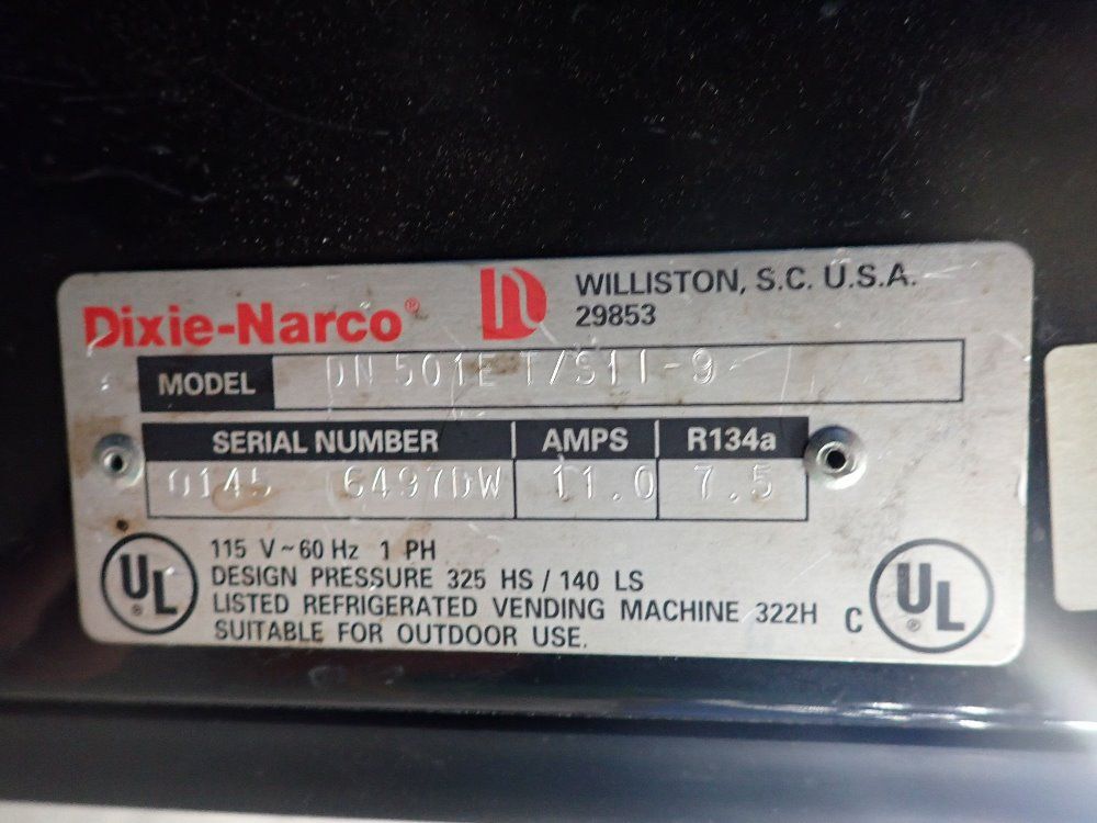 Dixie-narco Vending Machine - Dn501et/s11-9